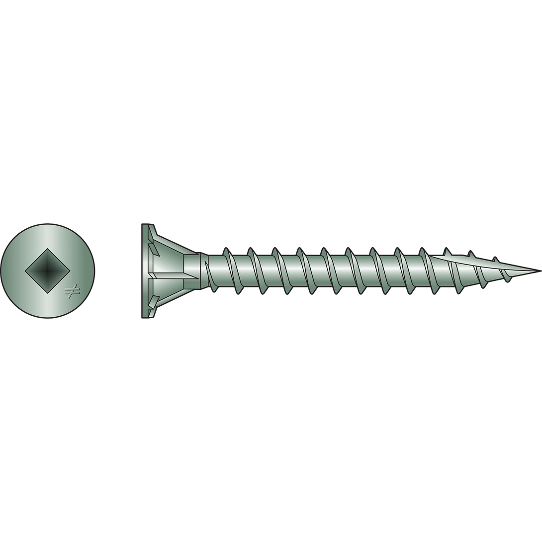 Simpson CB3BLG158S CB3BLG Fiber-Cement Board Screw Collated — #10 x 1-5/8 in. #3 SQU 1500-Qty