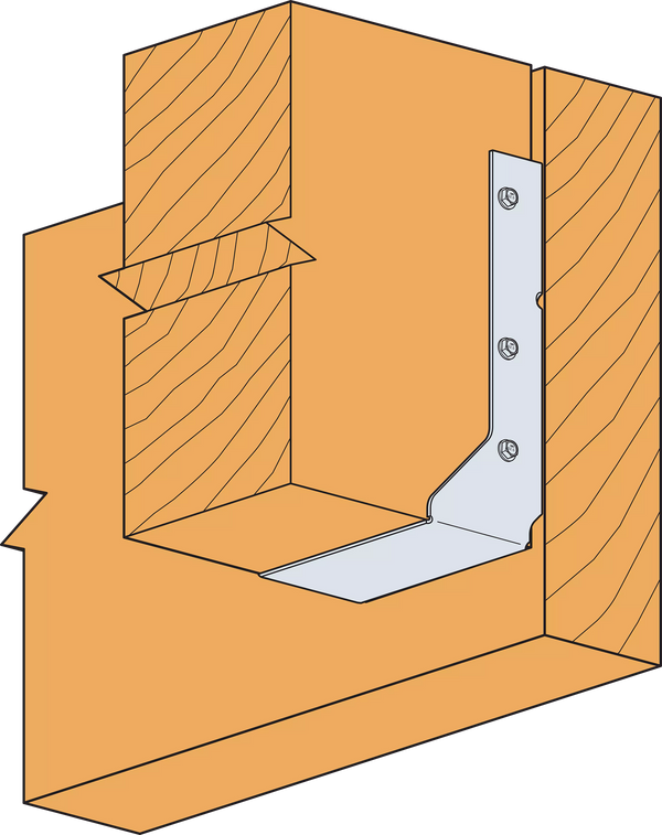 Simpson HUCQ610SS-SDS HUCQ Stainless-Steel Heavy Face-Mount Concealed-Flange Joist Hanger for 6x10 w/ Screws