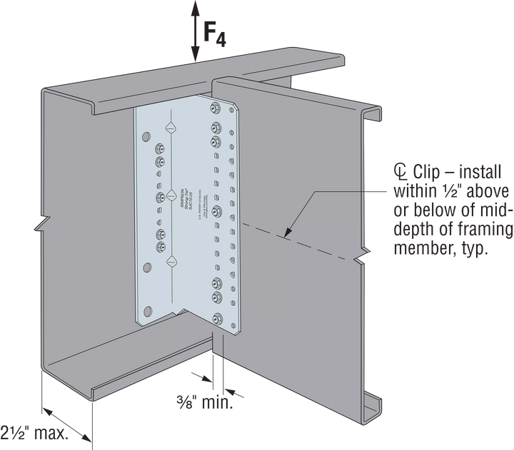 Simpson SJC10.25-R15 SJC 2 in. x 4-1/2 in. x 10-1/4 in. 14-Gauge Galvanized Steel-Joist Connector 15-Qty