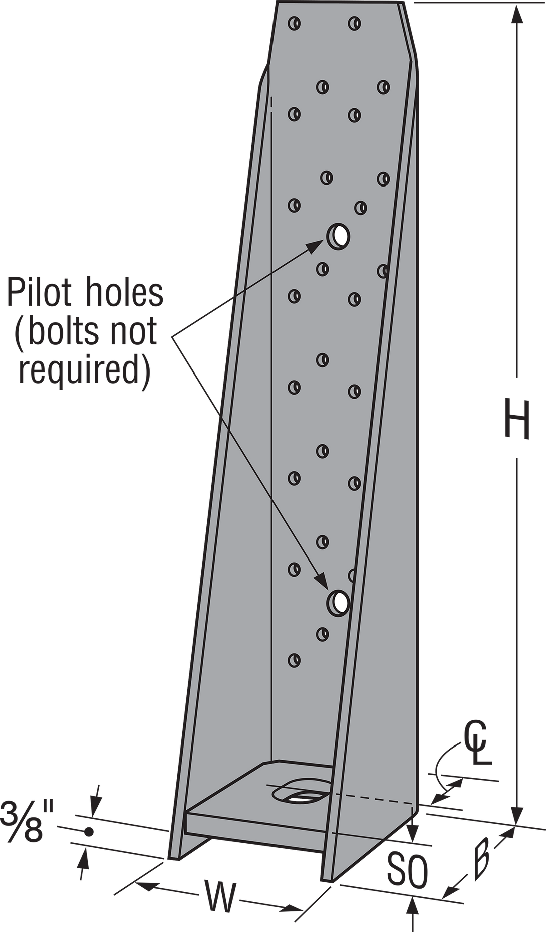 Simpson HHDQ11-SDS2.5 HHDQ 15-1/8 in. Holdown w/ Strong-Drive SDS Screws