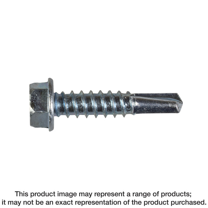 Simpson XU34B1016-5K Strong-Drive Self-Drilling X Metal Screw — #10 x 3/4 in. 5/16 Hex, Clear Zinc 5000-Qty