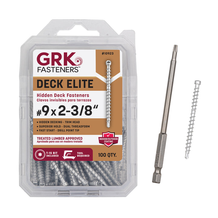 GRK 10923 AnglePro Hidden Deck Fastener #9 x 2-3/8 100CT