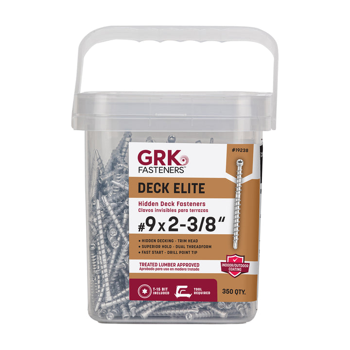 GRK 19238 AnglePro Hidden Deck Fastener #9 x 2-3/8 350CT