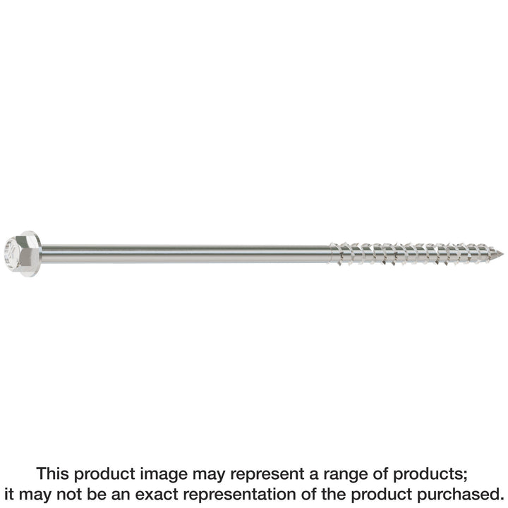 Simpson SDWH19600SS-R100 Strong-Drive SDWH TIMBER-HEX SS Screw — 0.185 in. x 6 in. 5/16 Hex, Type 316 100-Qty