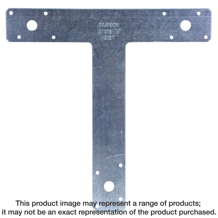 Simpson 1212T 12 in. x 12 in. 14-Gauge Galvanized T Strap