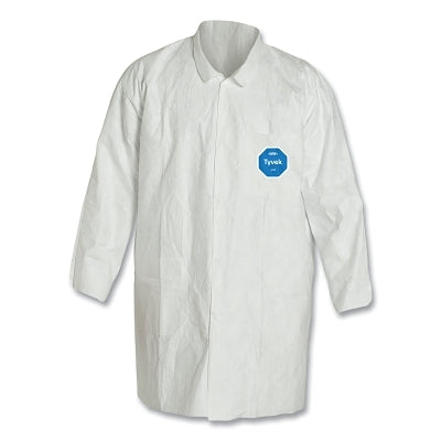 DuPont TY212SWH2X003000 2XL TYVEK LAB COAT SNAPFRONT 2 POCKETS