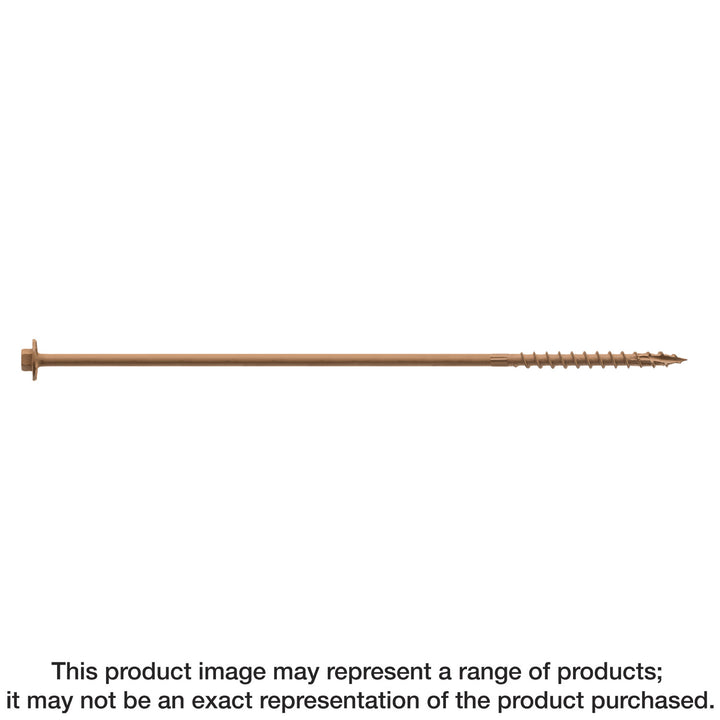 Simpson SDWH191000DB Strong-Drive SDWH TIMBER-HEX Screw — 0.195 in. x 10 in. 5/16 Hex, DB Coating 250-Qty