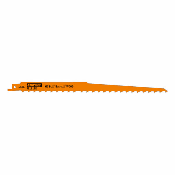 CMT Orange Tools JS1617K-5 RECIPROCATING SAW BLADES for WOOD (HCS) 12”x 3TPI  (5-PCS.)