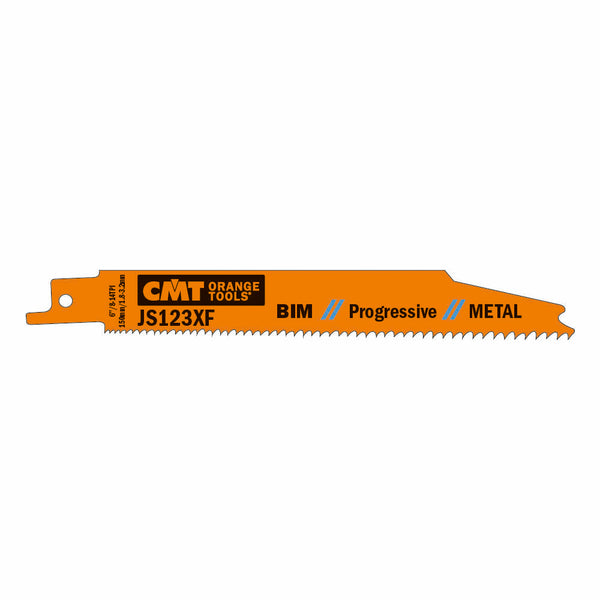 CMT Orange Tools JS123XF-5 RECIPROCATING SAW BLADES for METAL (BIM) 6”x 8-14TPI  (5-PCS.)