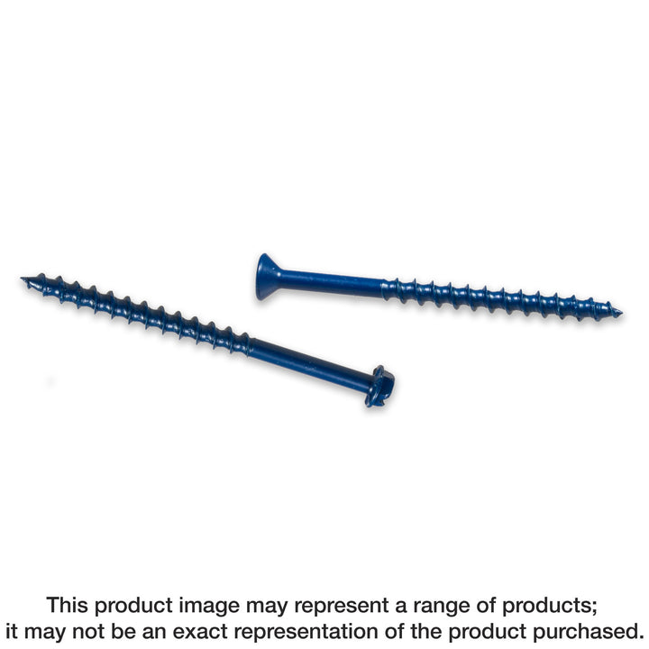 Simpson TNTS18334TFB Titen Turbo — 3/16 in. x 3-3/4 in. 6-Lobe Flat-Head Concrete and Masonry Screw, Silver 1000-Qty