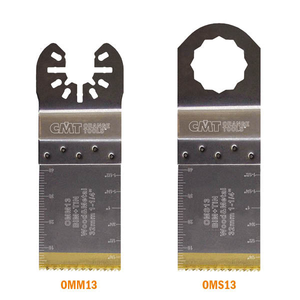 CMT Orange Tools OMM13-X50 1-5/16” PLUNGE & FLUSH-CUT BLADE FOR WOOD&METAL - BIM+TiN  (50-PCS.)