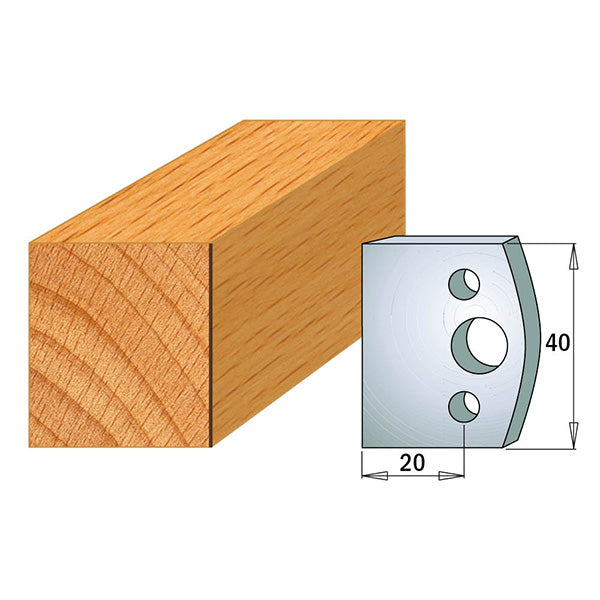 CMT Orange Tools 690.000 PROFILE KNIVES FOR INSERT SHAPER SYSTEM SP 1-37/64”x5/32”  (40x4mm)