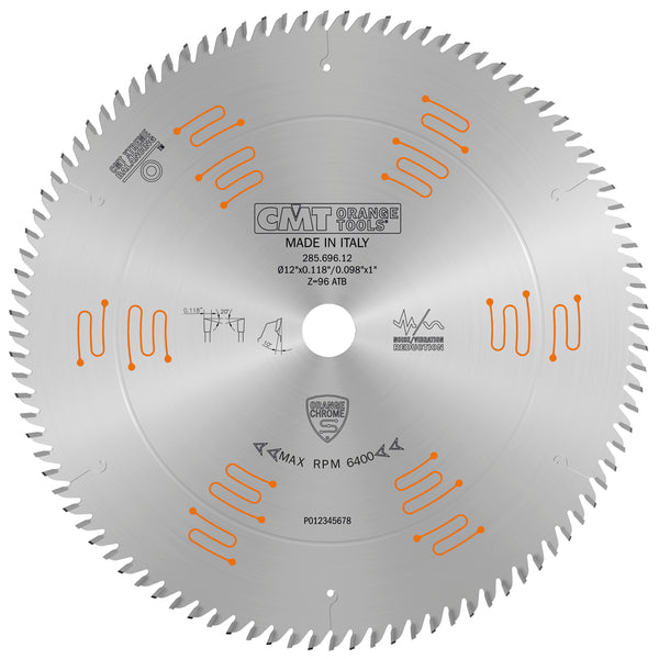 CMT Orange Tools 285.680.10 ULTRA FINISH 10”x0.118”/0.098”x5/8”  T=80 ATB