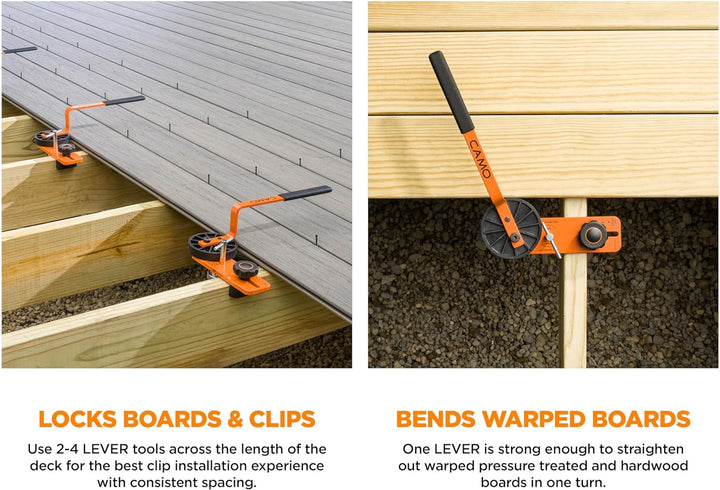 CAMO Lever Deck Board Bending, Straightening and Locking Tool for Faster & Easier Deck Installation