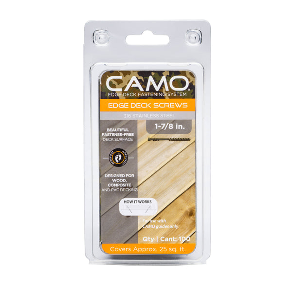 CAMO 0345220S 1-7/8" EDGE SCREW 316SS T15 STAR 100CT