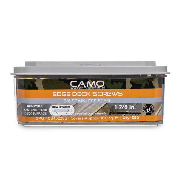 CAMO 0345228S 1-7/8" EDGE SCREW 316SS T15 STAR 350CT