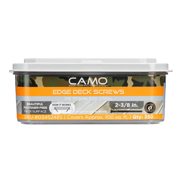 CAMO 0345248S 2-3/8" EDGE SCREW 316SS T15 STAR 350CT