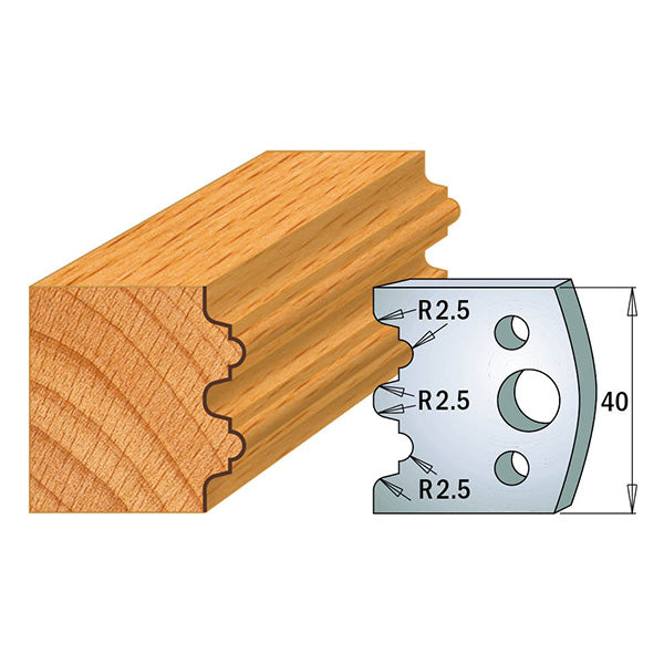 CMT Orange Tools 690.108 PROFILE KNIVES FOR INSERT SHAPER SYSTEM SP 1-37/64”x5/32”  (40x4mm)