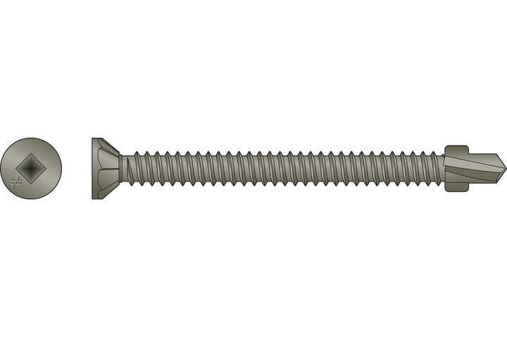 Simpson CBSDQ158S CBSDQ Sheathing-to-CFS Screw Collated — #8 x 1-5/8 in. #2 Square Undersized 1500-Qty