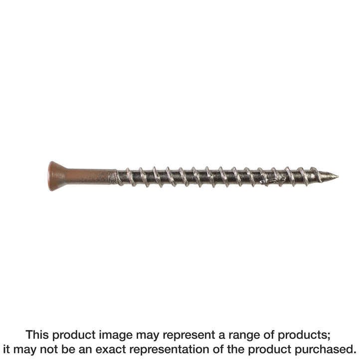 Simpson T07162FWP Deck-Drive DWP WOOD SS Screw — #7 x 1-5/8 in. T-15, Trim Head, Type 316 100-Qty