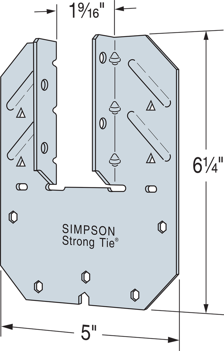 Simpson HM9KT HM9 18-Gauge Galvanized Hurricane Tie with Screws 20-Qty