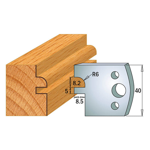 CMT Orange Tools 690.134 PROFILE KNIVES FOR INSERT SHAPER SYSTEM SP 1-37/64”x5/32”  (40x4mm)