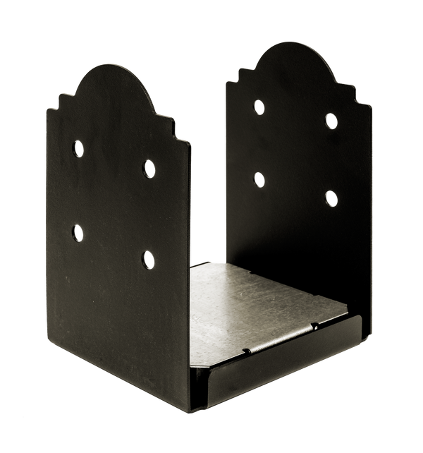 Simpson APB1010R Outdoor Accents Mission Collection ZMAX, Black Powder-Coated Post Base for 10x10 Rough