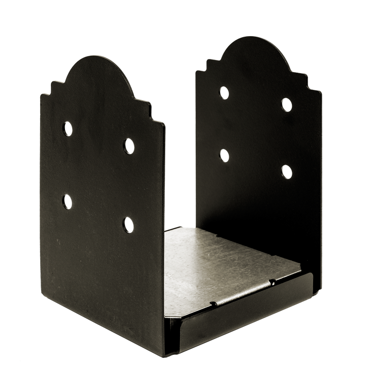 Simpson APB1010 Outdoor Accents Mission Collection ZMAX, Black Powder-Coated Post Base for 10x10