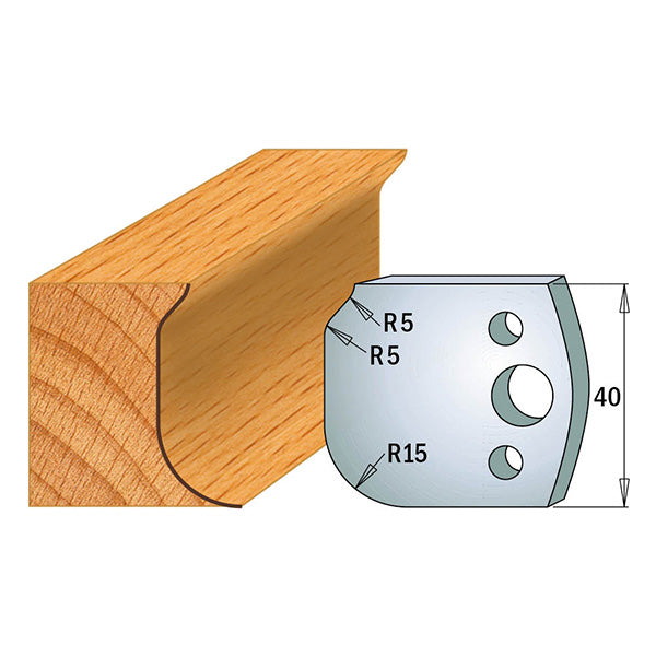 CMT Orange Tools 690.060 PROFILE KNIVES FOR INSERT SHAPER SYSTEM SP 1-37/64”x5/32”  (40x4mm)