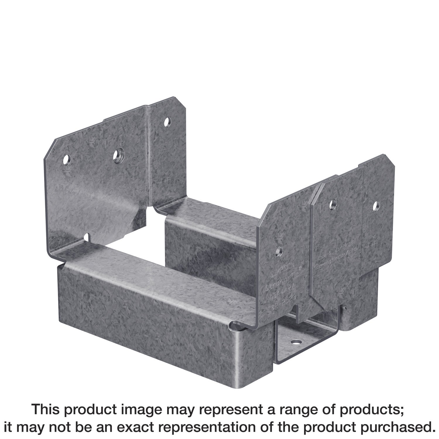 Simpson ABA44RZ ABA ZMAX Galvanized Adjustable Standoff Post Base for ...