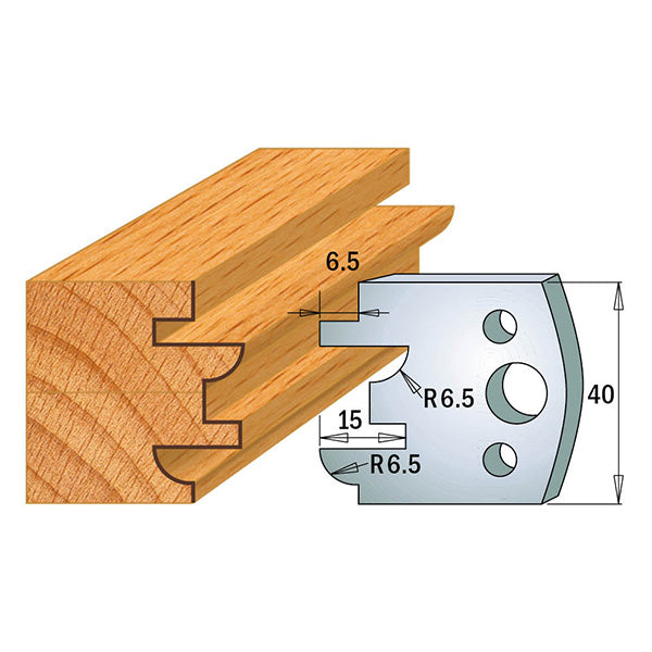 CMT Orange Tools 690.096 PROFILE KNIVES FOR INSERT SHAPER SYSTEM SP 1-37/64”x5/32”  (40x4mm)