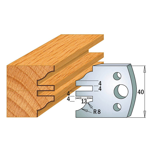 CMT Orange Tools 690.097 PROFILE KNIVES FOR INSERT SHAPER SYSTEM SP 1-37/64”x5/32”  (40x4mm)