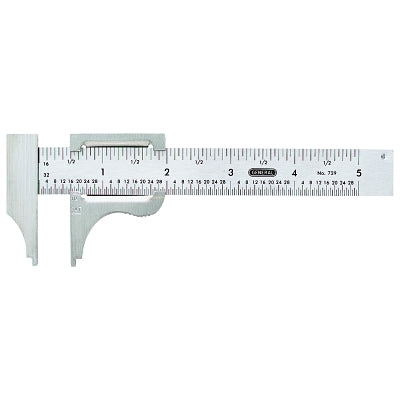 General Tools 729 POCKET CALIPER-0-4"RANGE-STAINLESS-16TH-32N