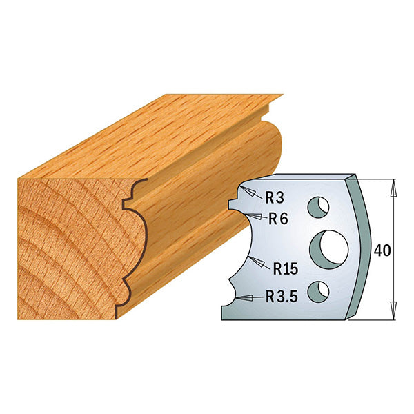 CMT Orange Tools 690.104 PROFILE KNIVES FOR INSERT SHAPER SYSTEM SP 1-37/64”x5/32”  (40x4mm)