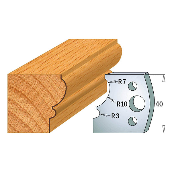 CMT Orange Tools 690.105 PROFILE KNIVES FOR INSERT SHAPER SYSTEM SP 1-37/64”x5/32”  (40x4mm)