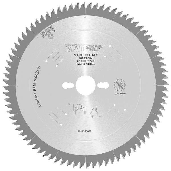 CMT Orange Tools 283.064.09M ULTRA FINISH - PLYWOOD & MELAMINE 220x30mm  T=64 Hi-ATB (-5° NEG)