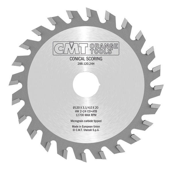 CMT Orange Tools 288.100.20H INDUSTRIAL SCORING CONICAL 100x3.1-4x20mm  T=20 CO+ATB