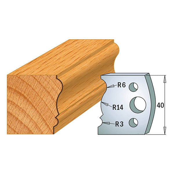 CMT Orange Tools 690.106 PROFILE KNIVES FOR INSERT SHAPER SYSTEM SP 1-37/64”x5/32”  (40x4mm)