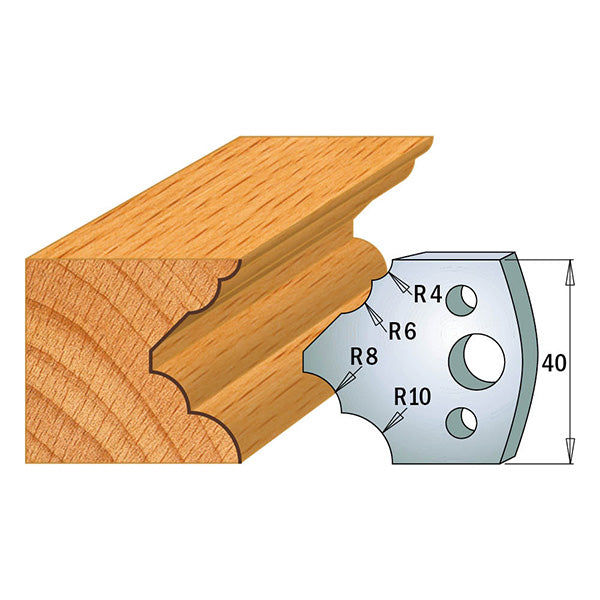 CMT Orange Tools 690.126 PROFILE KNIVES FOR INSERT SHAPER SYSTEM SP 1-37/64”x5/32”  (40x4mm)