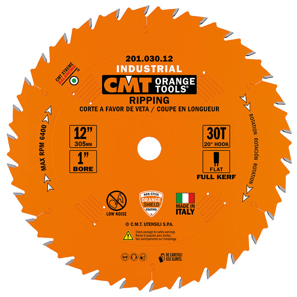 CMT Orange Tools 201.030.12 RIPPING 12”x0.126”/0.087”x1’’  T=30 FTG