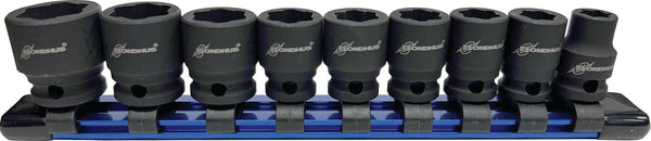 Bondhus 33197 Set of 9 External Twist Socket Set 3/8" DR 8-19MM