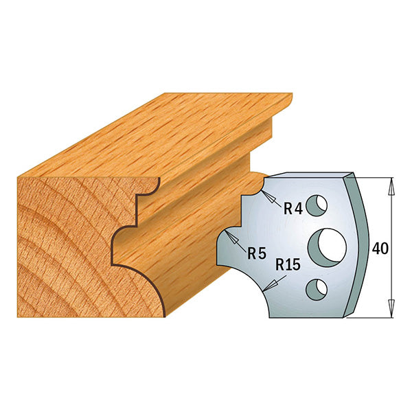 CMT Orange Tools 690.129 PROFILE KNIVES FOR INSERT SHAPER SYSTEM SP 1-37/64”x5/32”  (40x4mm)