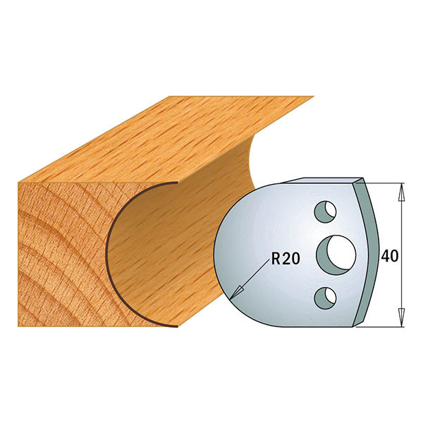 CMT Orange Tools 690.131 PROFILE KNIVES FOR INSERT SHAPER SYSTEM SP 1-37/64”x5/32”  (40x4mm)