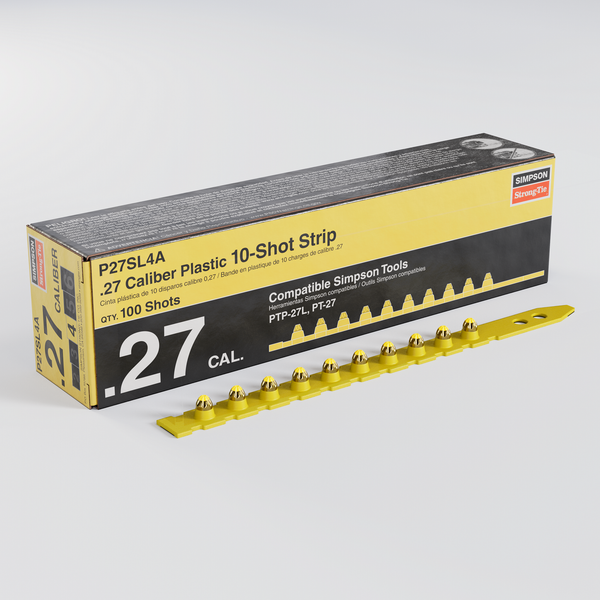 Simpson P27SL4A P27SL 0.27-Caliber Plastic, Imported 10-Shot Strip Load, Yellow (100-Qty)