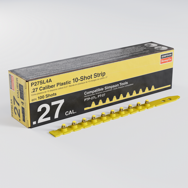 Simpson P27SL4A P27SL 0.27-Caliber Plastic, Imported 10-Shot Strip Load, Yellow 100-Qty