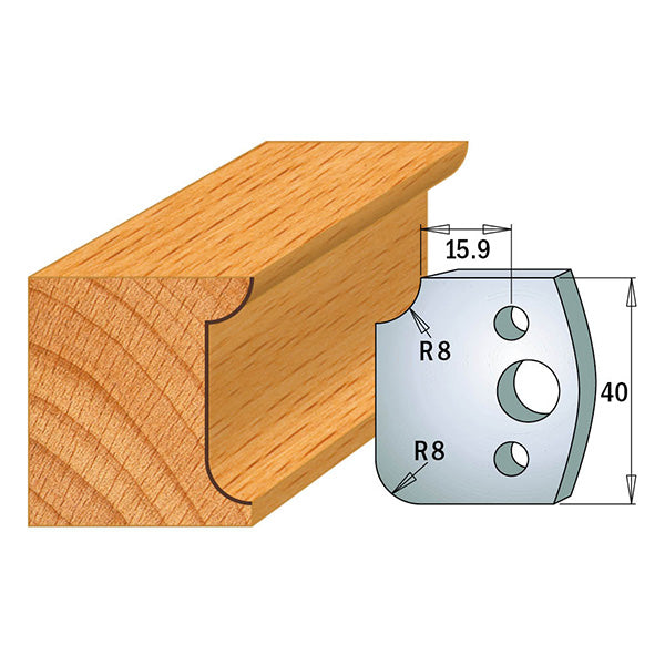 CMT Orange Tools 690.174 PROFILE KNIVES FOR INSERT SHAPER SYSTEM SP 1-37/64”x5/32”  (40x4mm)