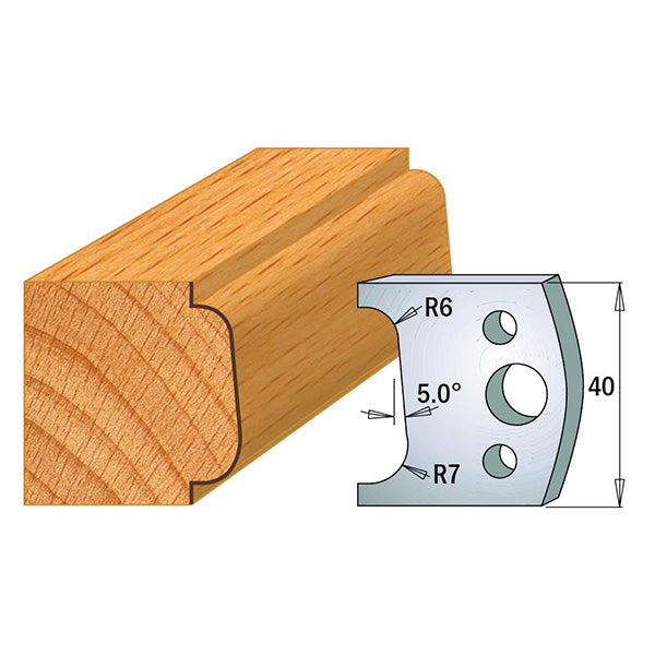 CMT Orange Tools 690.002 PROFILE KNIVES FOR INSERT SHAPER SYSTEM SP 1-37/64”x5/32”  (40x4mm)