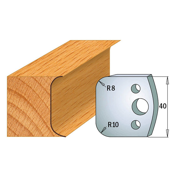 CMT Orange Tools 690.003 PROFILE KNIVES FOR INSERT SHAPER SYSTEM SP 1-37/64”x5/32”  (40x4mm)