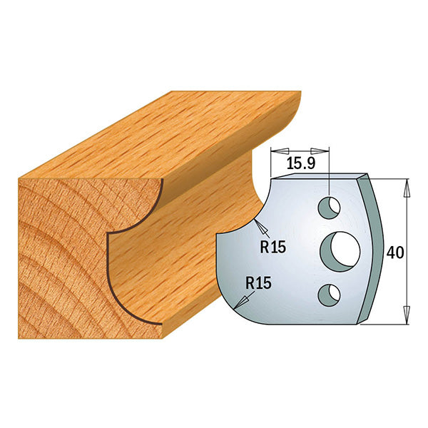 CMT Orange Tools 690.177 PROFILE KNIVES FOR INSERT SHAPER SYSTEM SP 1-37/64”x5/32”  (40x4mm)