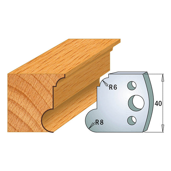 CMT Orange Tools 690.054 PROFILE KNIVES FOR INSERT SHAPER SYSTEM SP 1-37/64”x5/32”  (40x4mm)